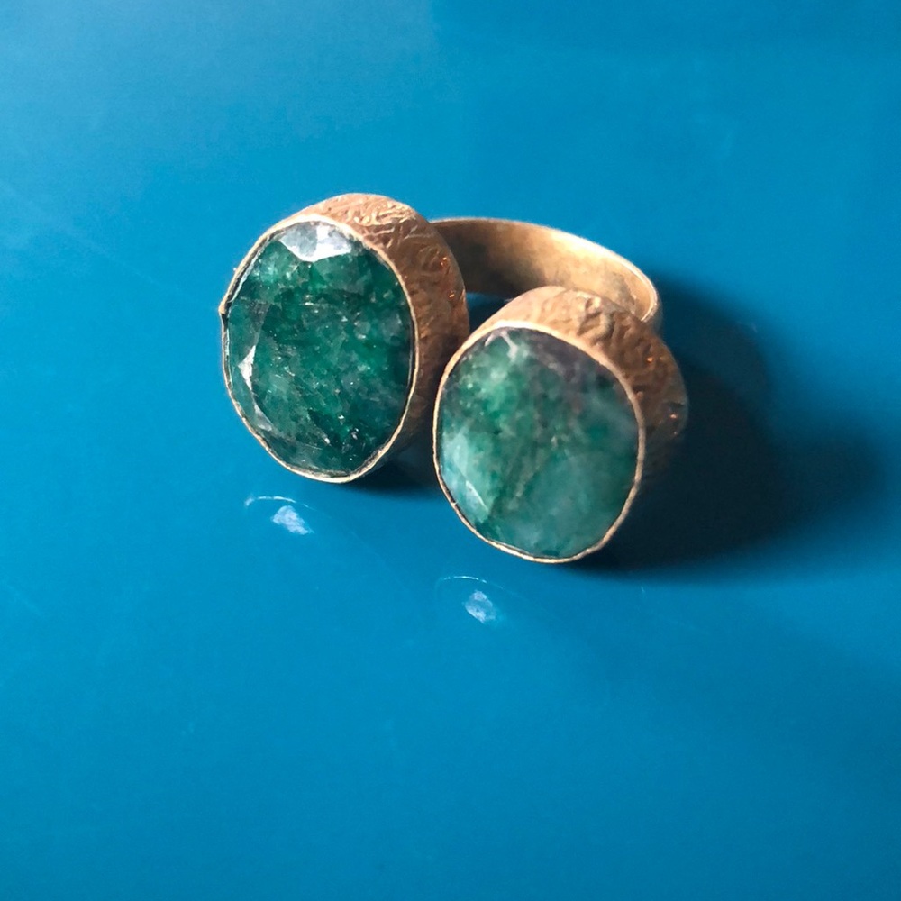 Double Amazonite Ring, Handmade